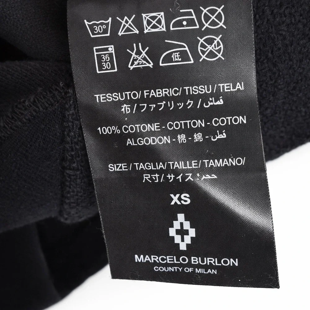 Marcelo Burlon County of Milan Tiger Graphic Sweatshirt DressXS Black Streetwear - Picture 10 of 10